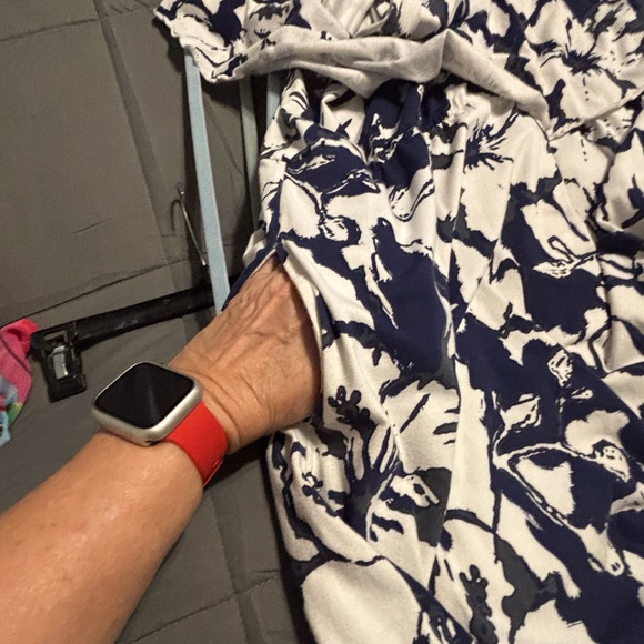 Woman Within White and Navy Floral Dress - Picture 12 of 12